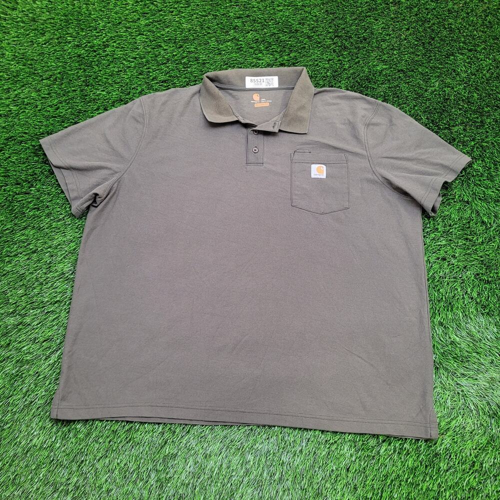 Carhartt Baggy Polo Shirt 2XL 28x30 Brown